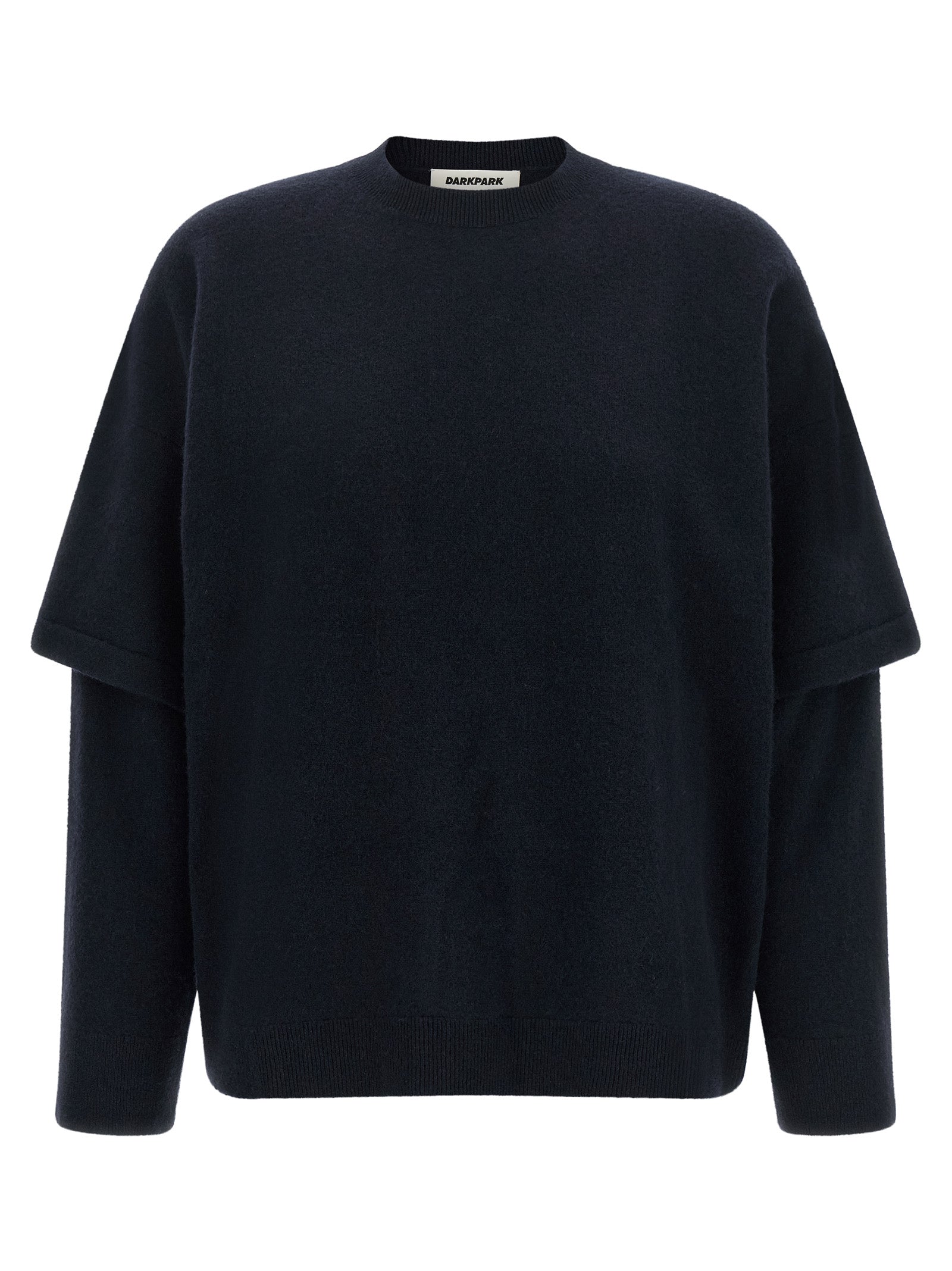 Darkpark Blauer Cardigan aus Merinowolle