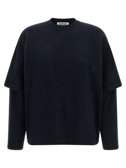 Darkpark Blauer Cardigan aus Merinowolle