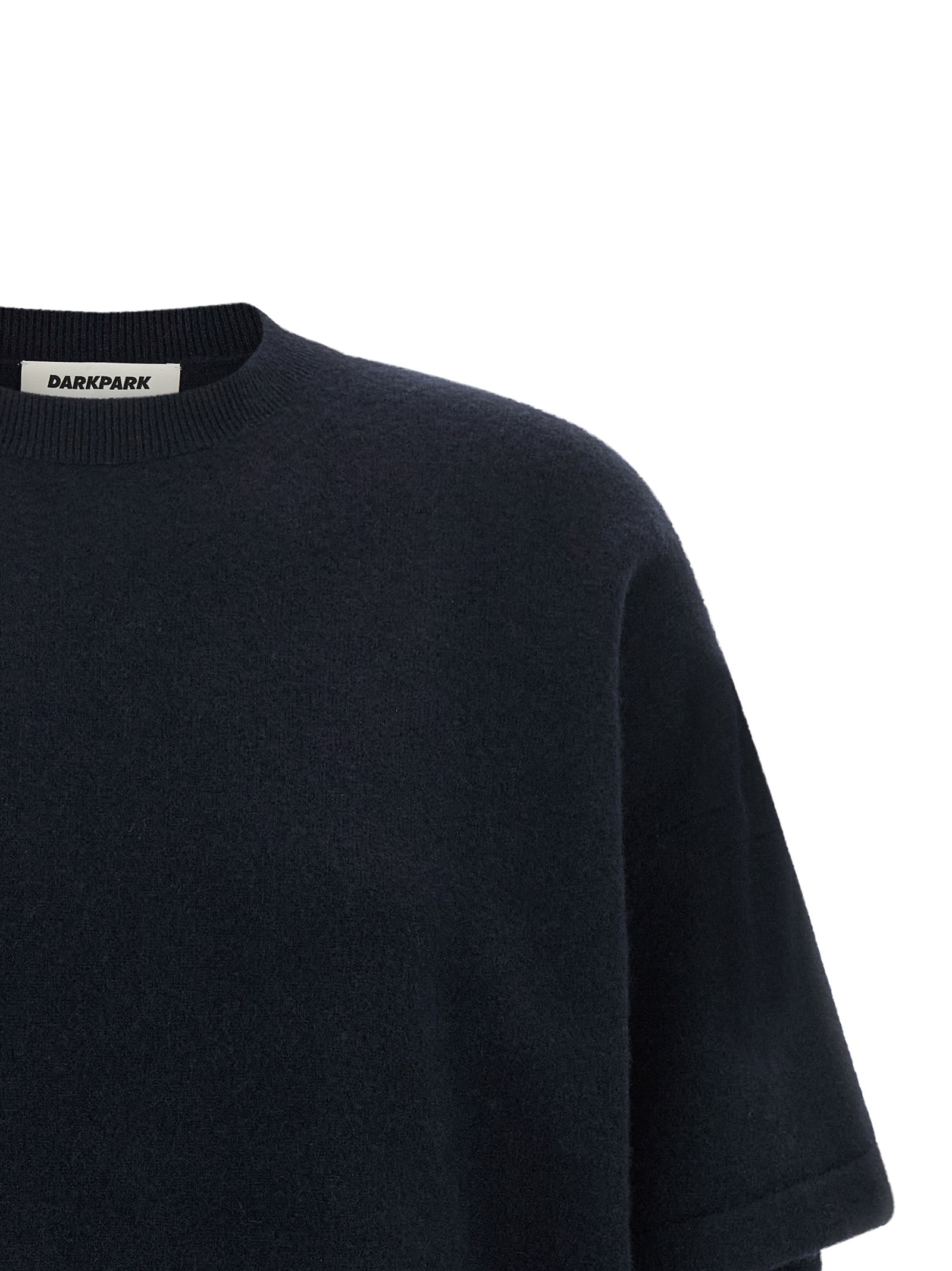 Darkpark Blauer Cardigan aus Merinowolle