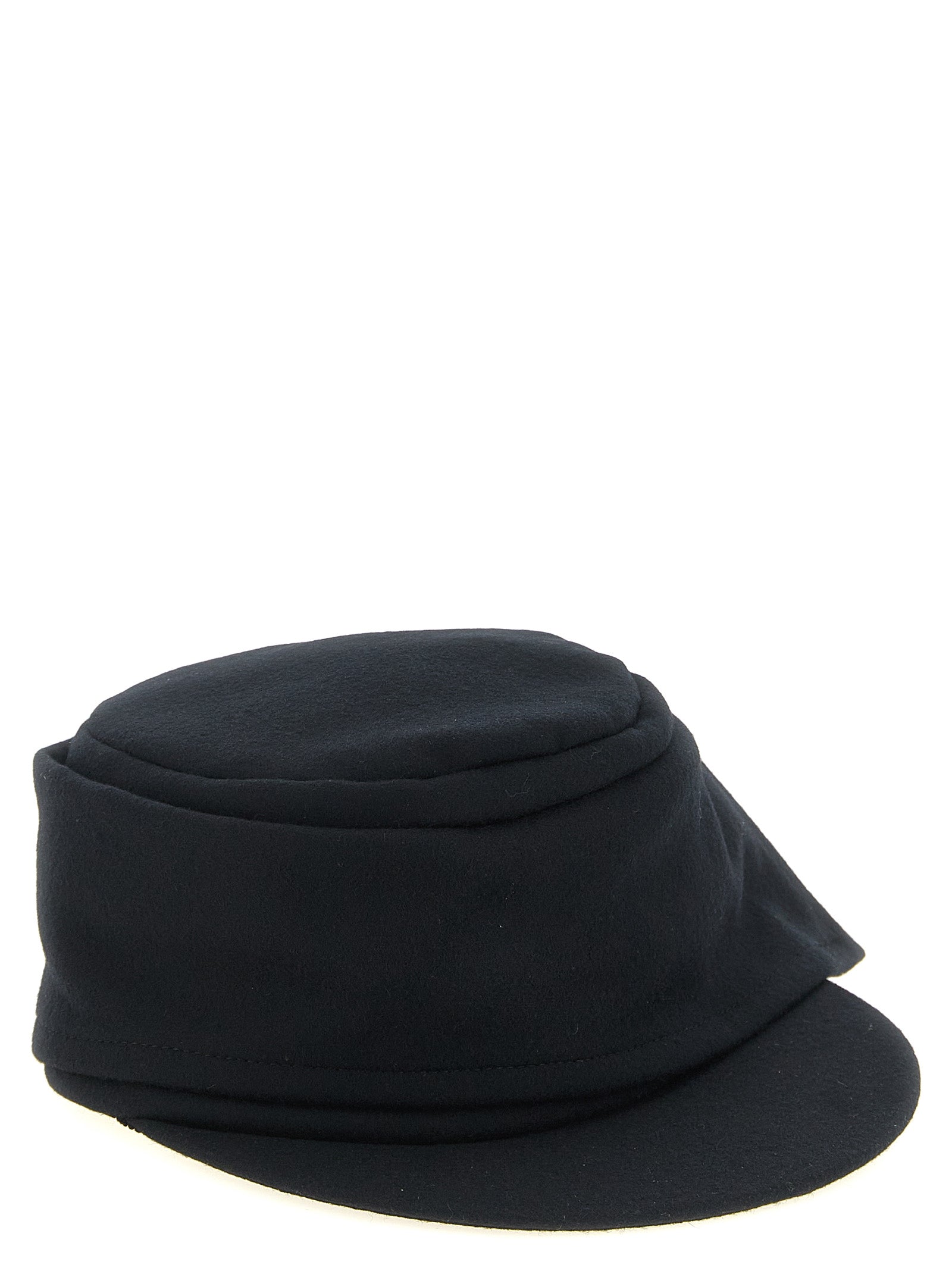 Yohji Yamamoto Schwarze Polyamid-Kappe (Baseball Cap)