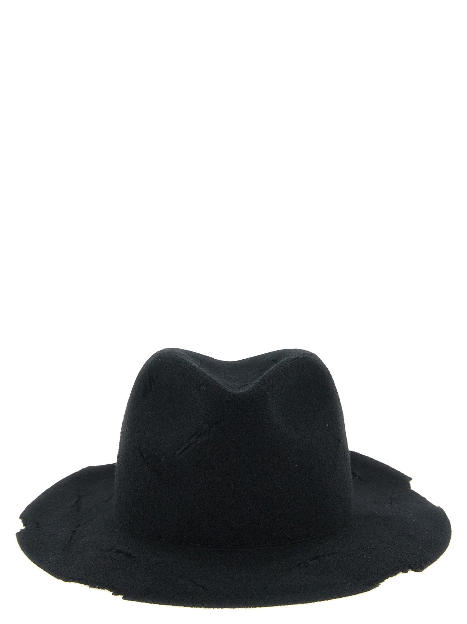 Yohji Yamamoto Schwarzer Woll-Fedora