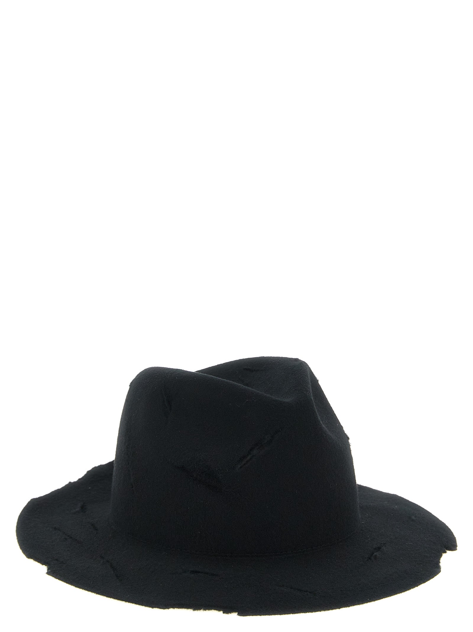 Yohji Yamamoto Schwarzer Woll-Fedora