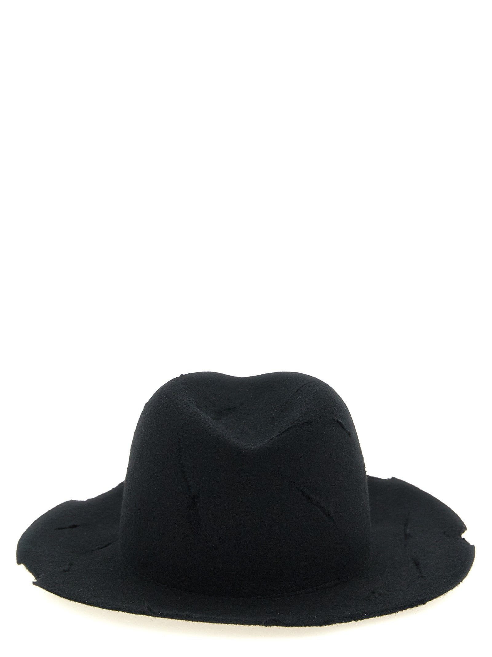 Yohji Yamamoto Schwarzer Woll-Fedora