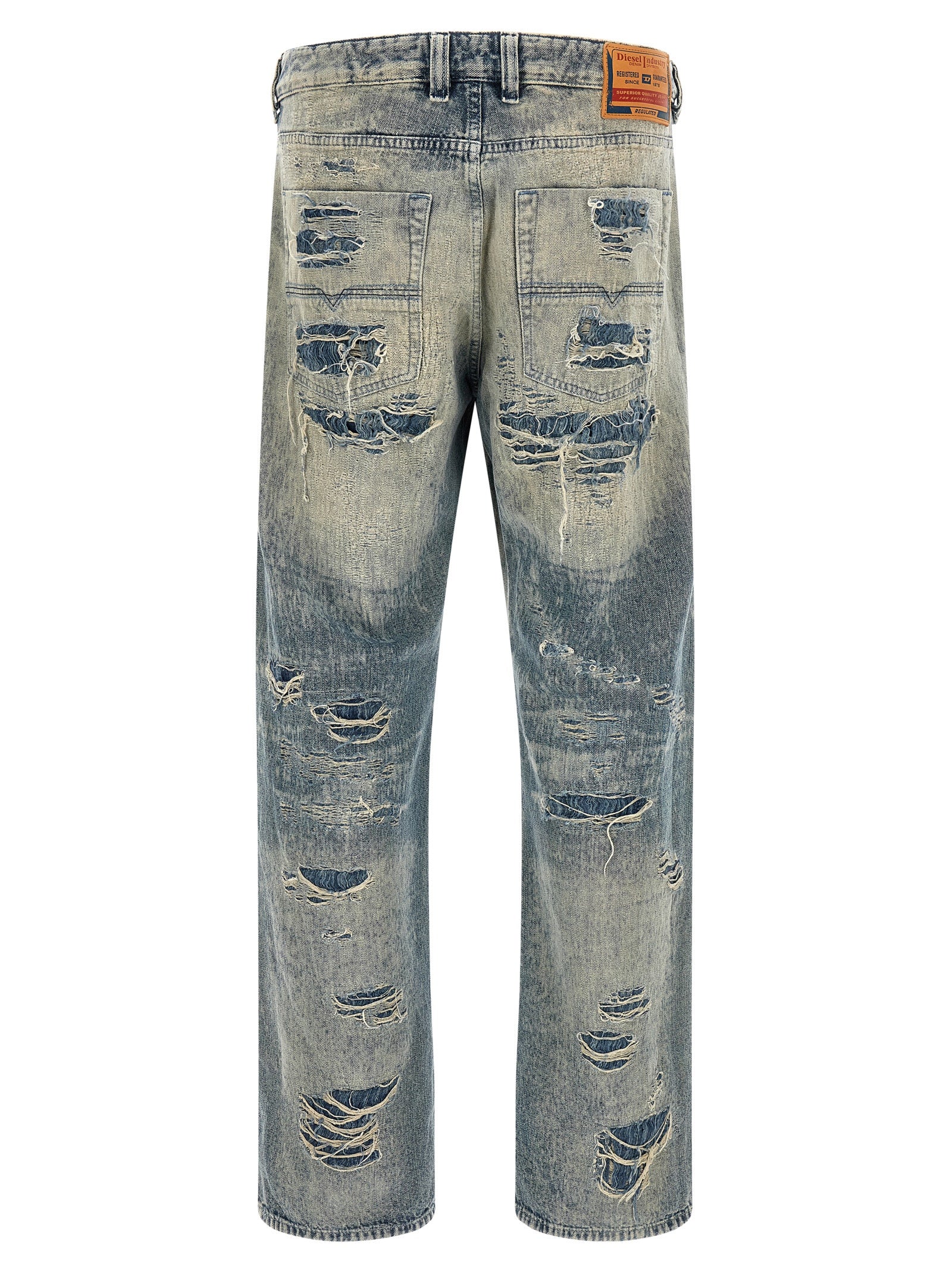 Diesel Blaue Baumwolljeans im Relaxed Fit