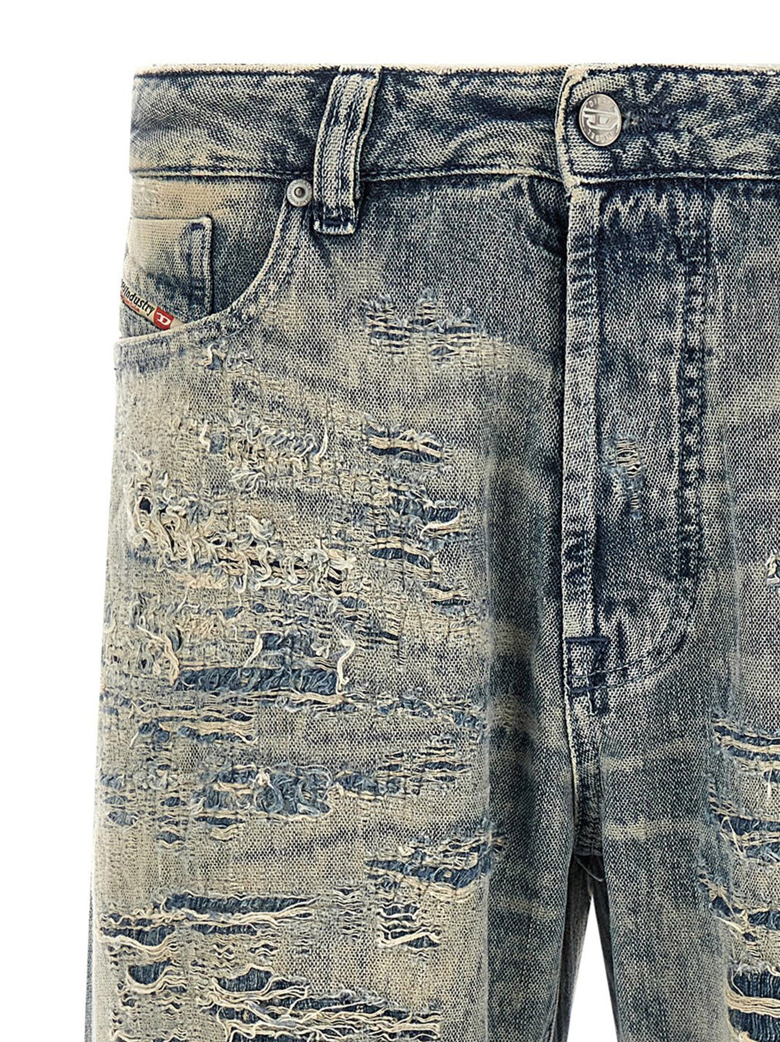 Diesel Blaue Baumwolljeans im Relaxed Fit