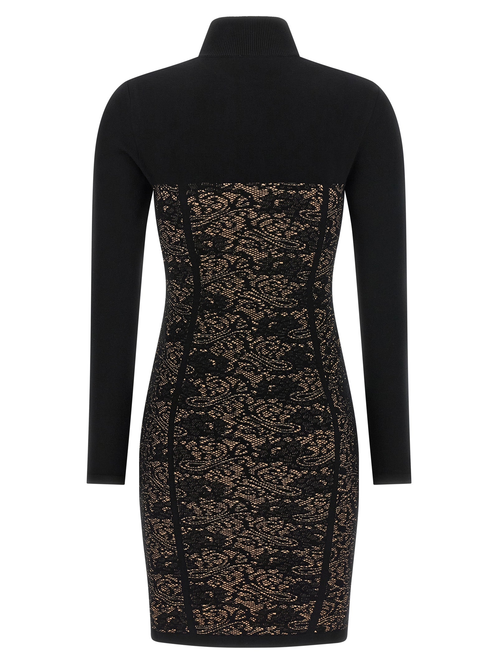 Elisabetta Franchi Schwarzes Viskose-Kurzkleid