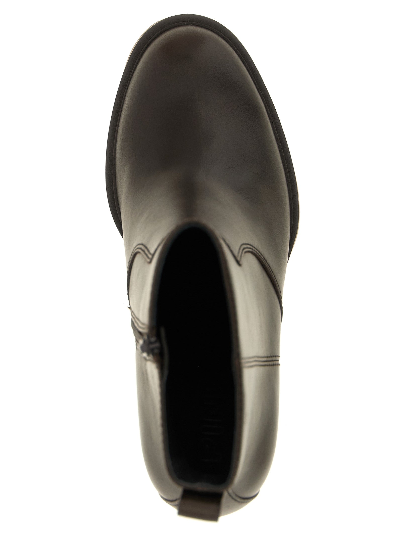 PINKO Braune Ankle Boots aus Rindsleder