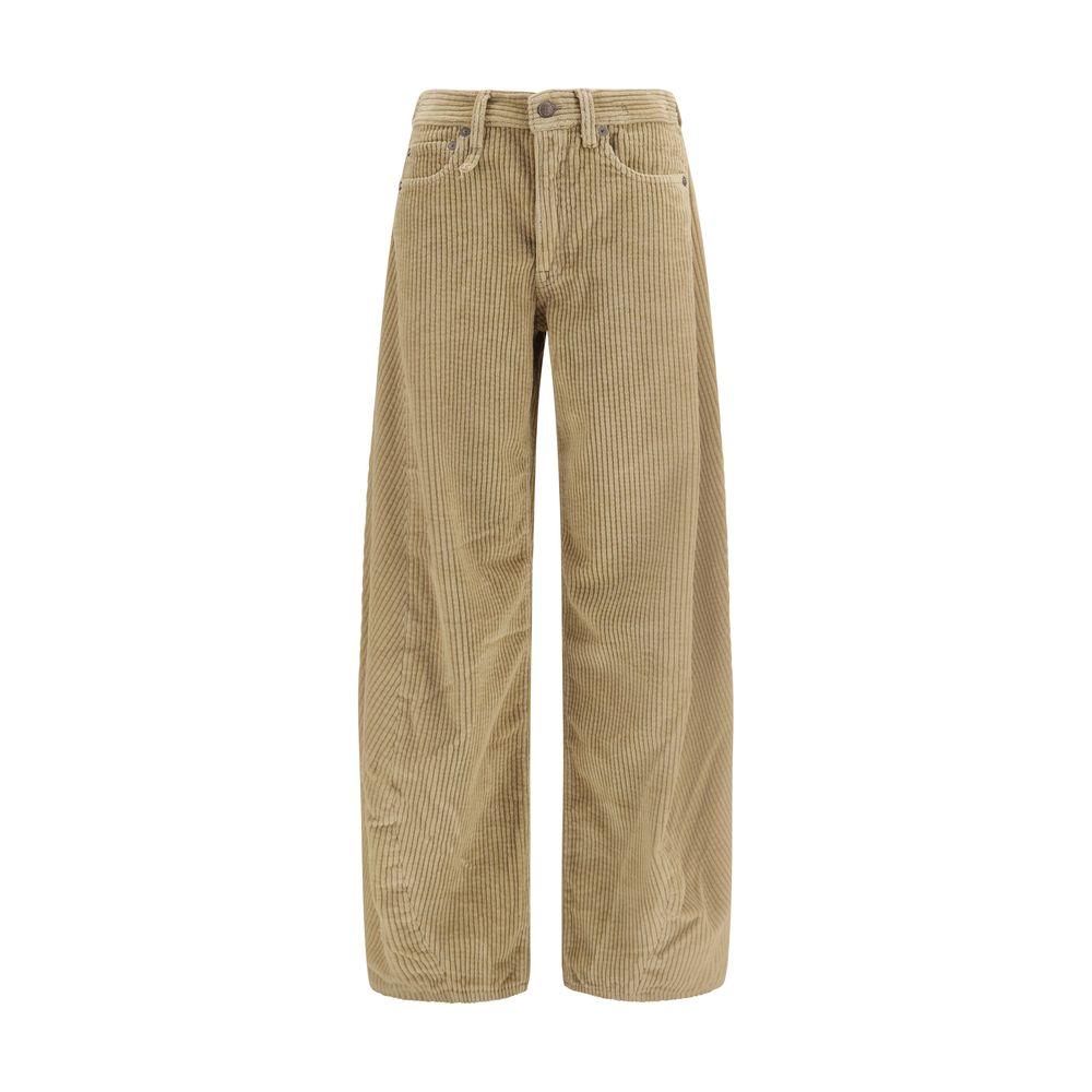 R13 Braune Baumwolljeans im Relaxed Fit
