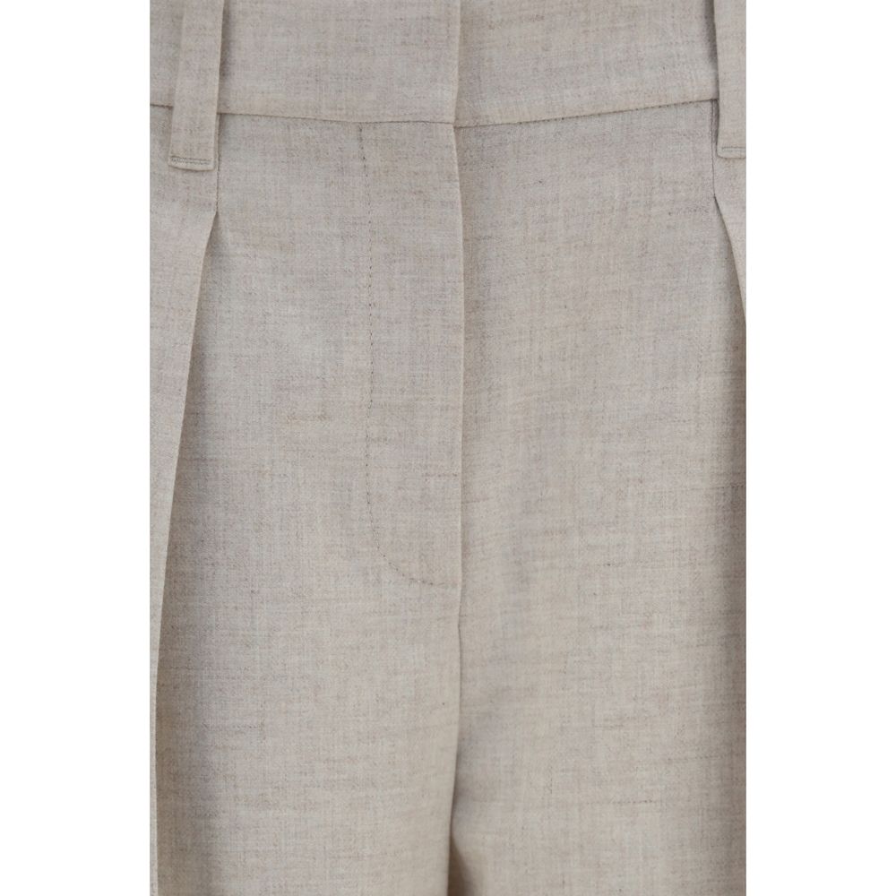 Brunello Cucinelli Beige Woll Oves Aries Hose