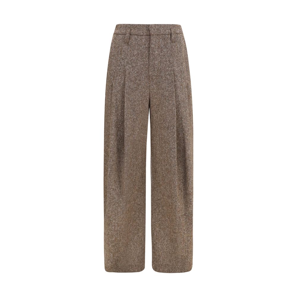 Brunello Cucinelli Braune Hose aus Ovis Aries Wolle Aries