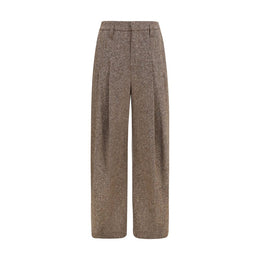 Brunello Cucinelli Braune Hose aus Ovis Aries Wolle Aries