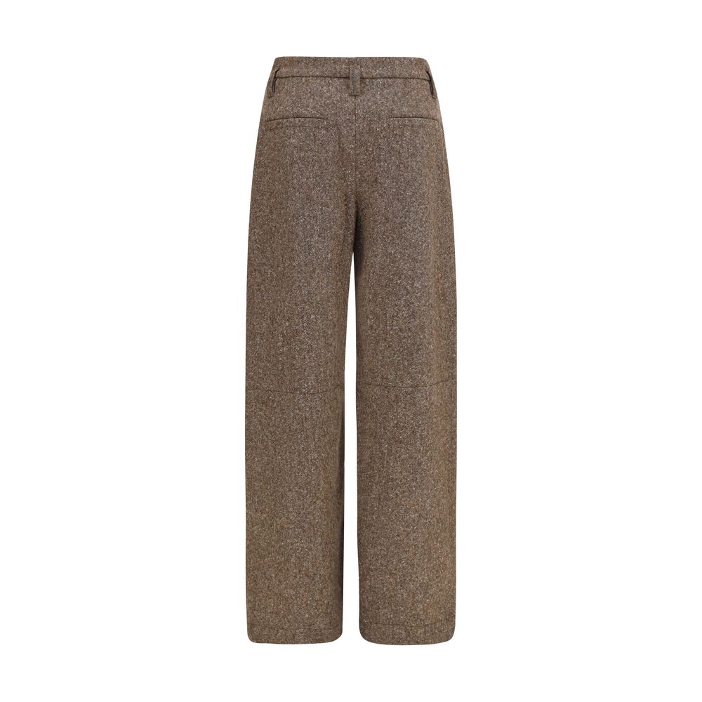 Brunello Cucinelli Braune Hose aus Ovis Aries Wolle Aries