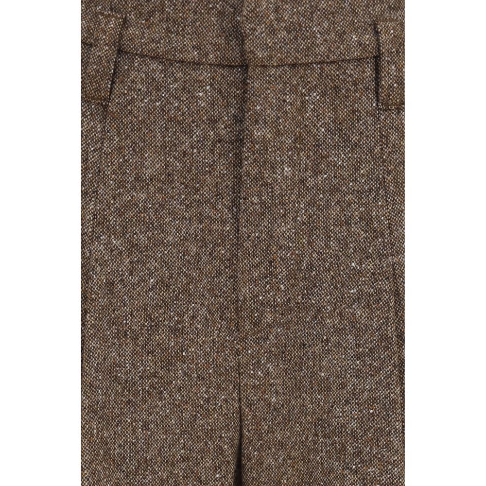 Brunello Cucinelli Braune Hose aus Ovis Aries Wolle Aries