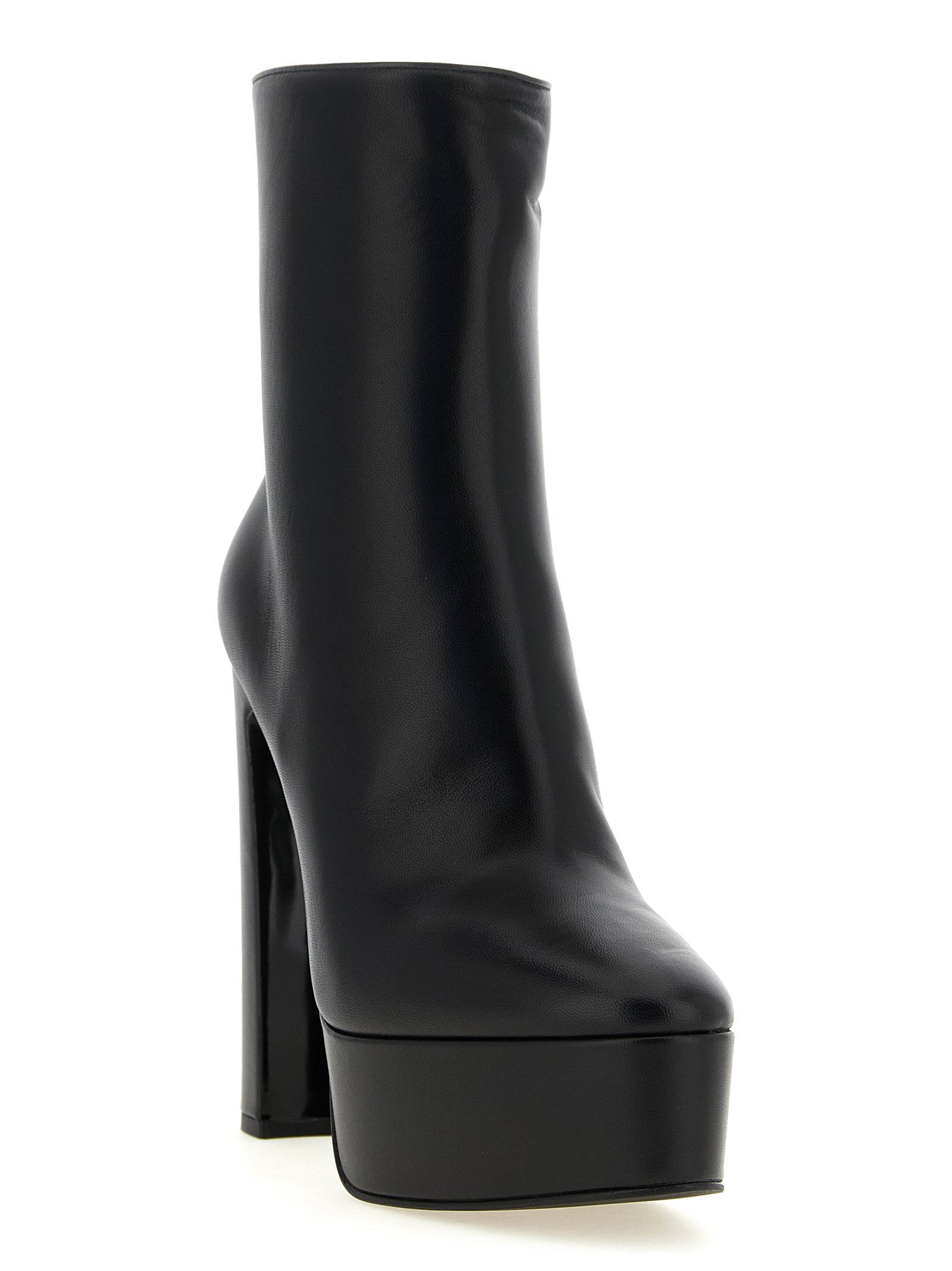 LE SILLA Schwarze Stiefeletten aus Lammleder