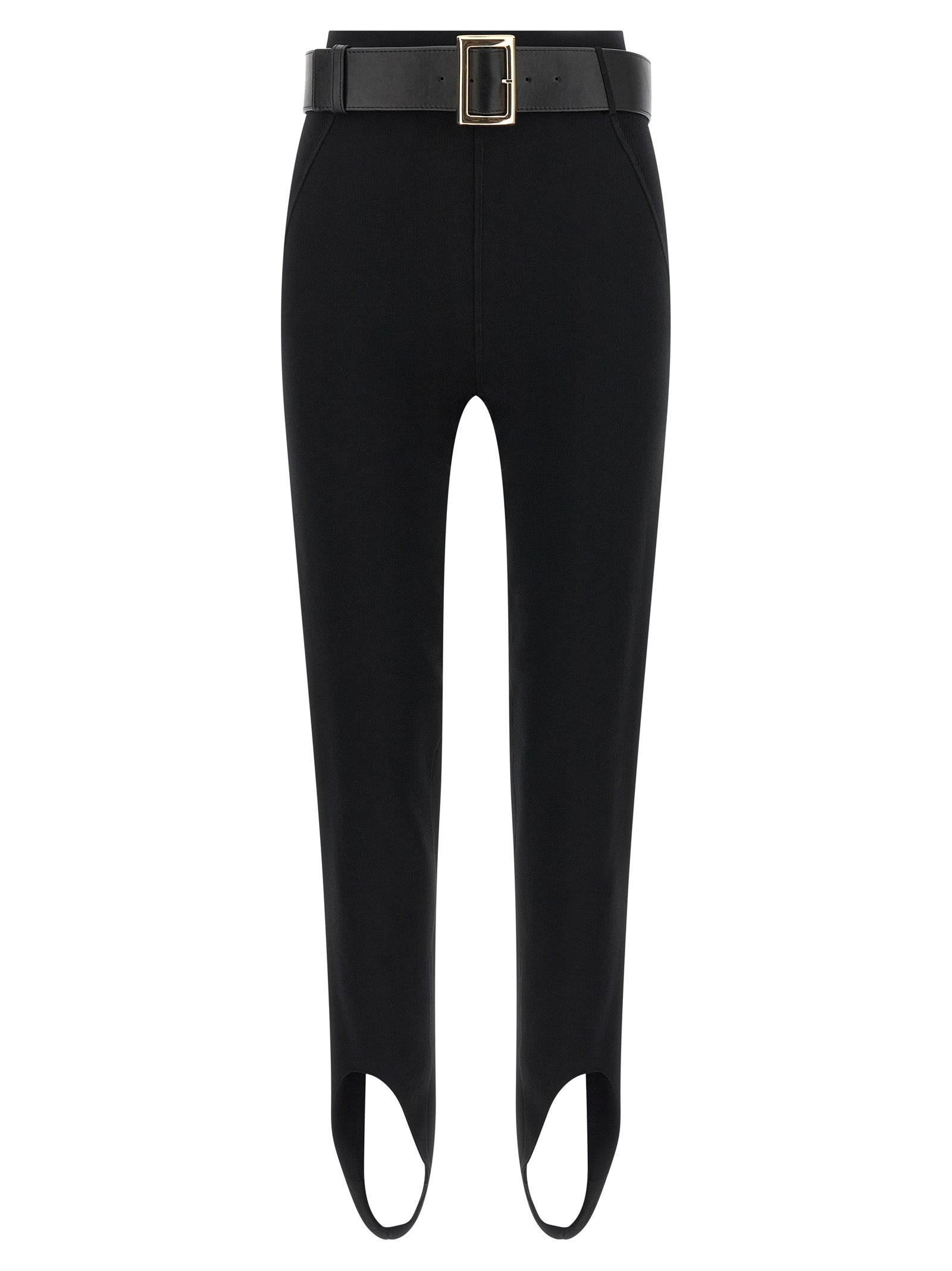Self-Portrait Schwarze Leggings aus Viskose
