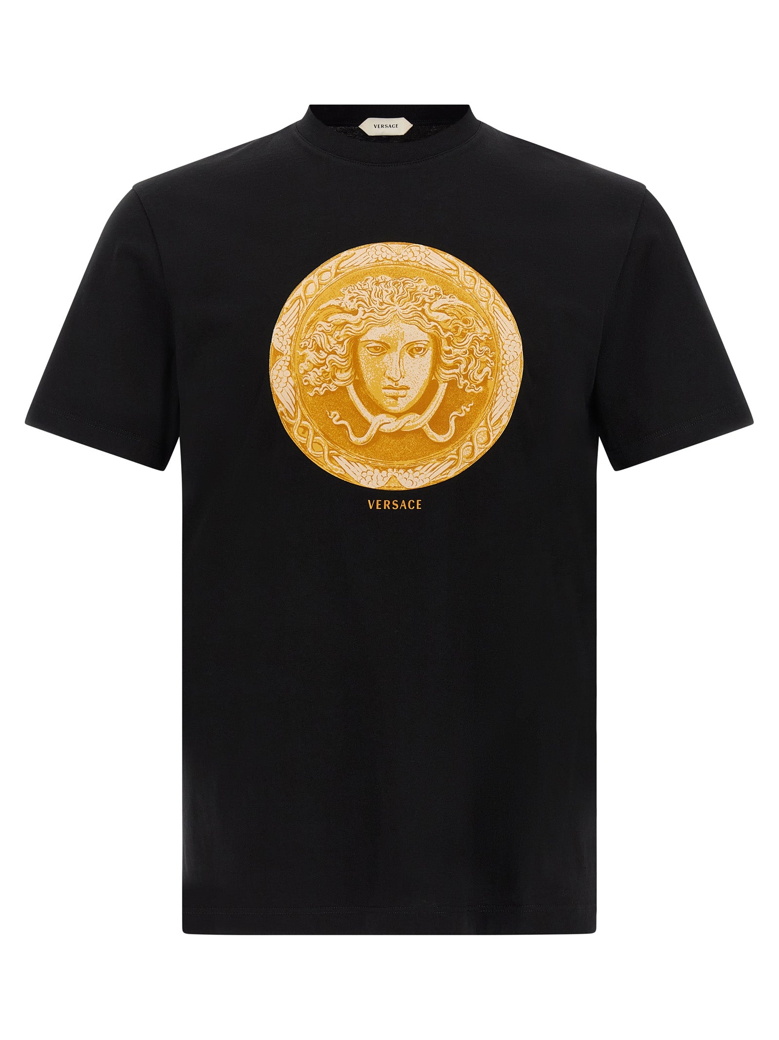 Versace Schwarzes Baumwoll-T-Shirt