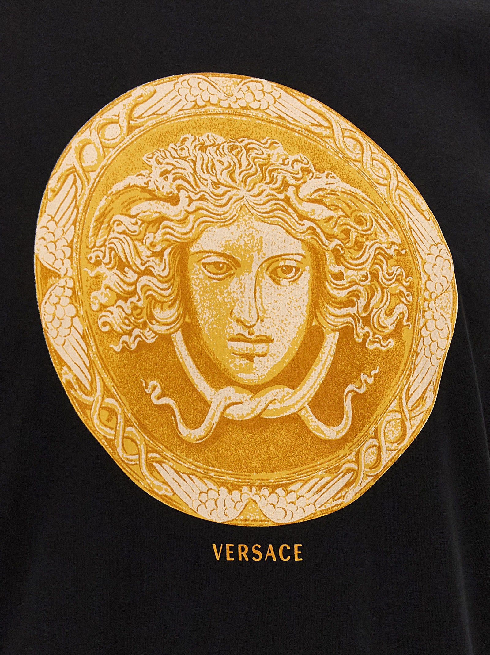 Versace Schwarzes Baumwoll-T-Shirt