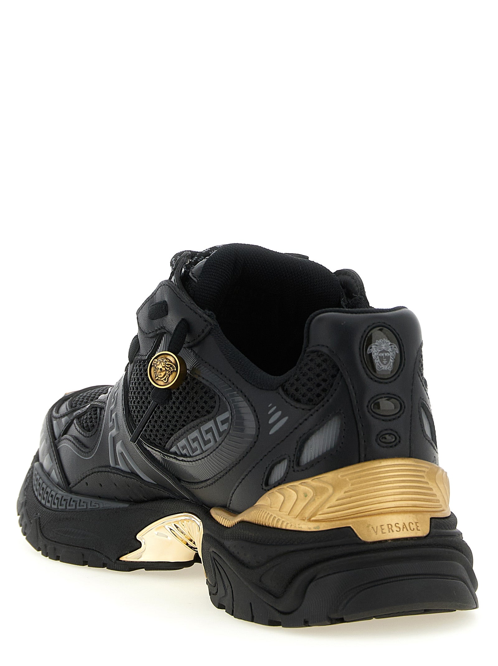 Versace Bunte Sneaker aus Kalbsleder