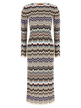 Missoni Rotes Viskose-Midikleid