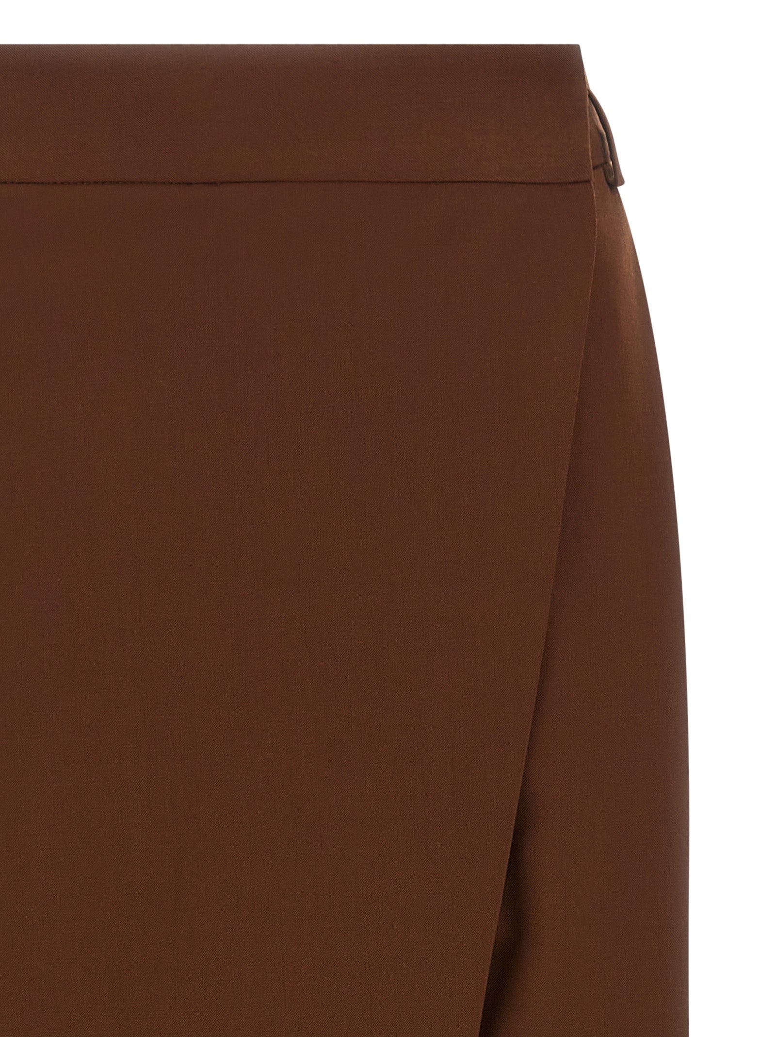 Alberto Biani Braune Wollhose in verkürzter Passform