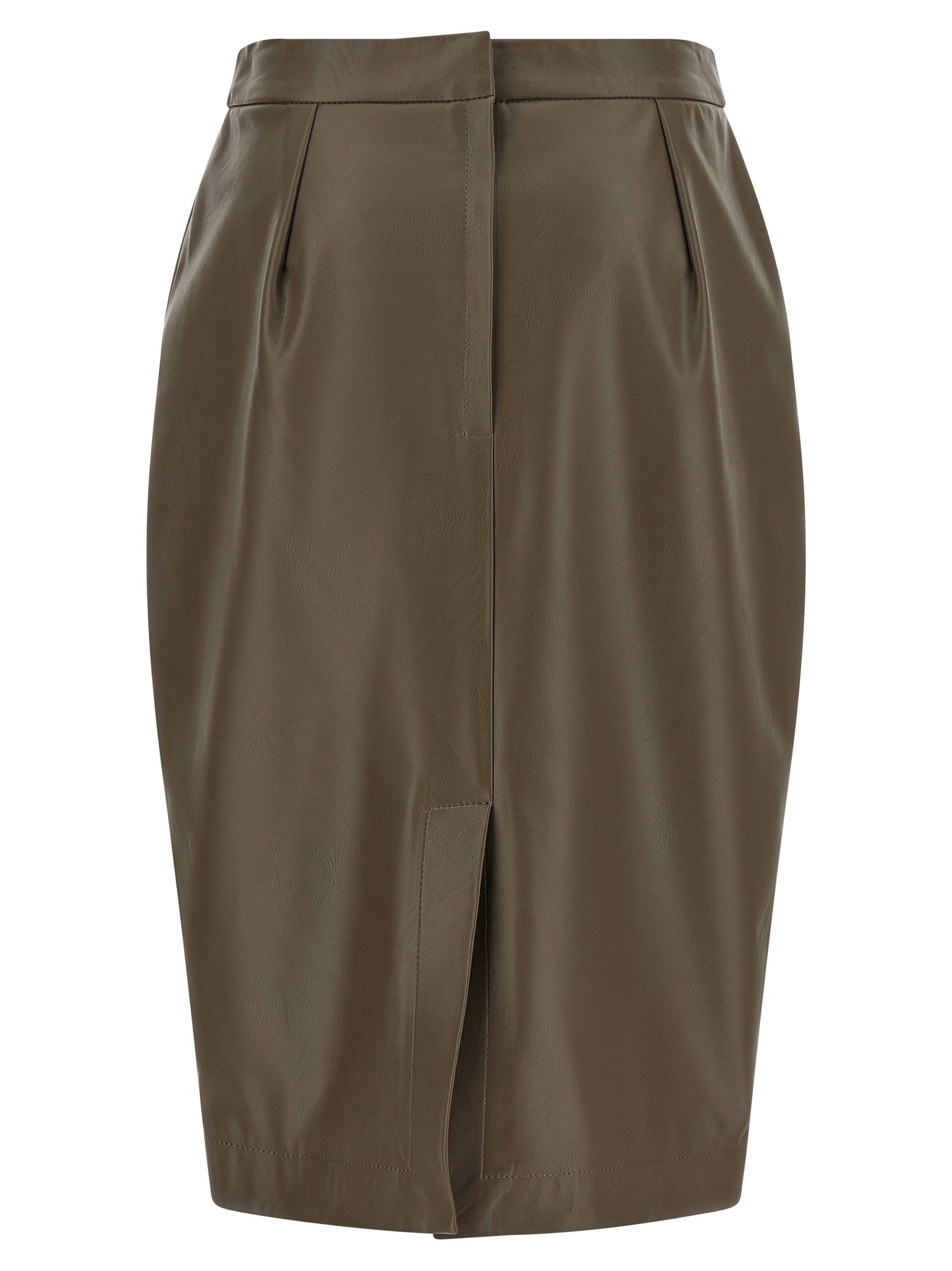Stella McCartney Brauner Midirock aus Polyester