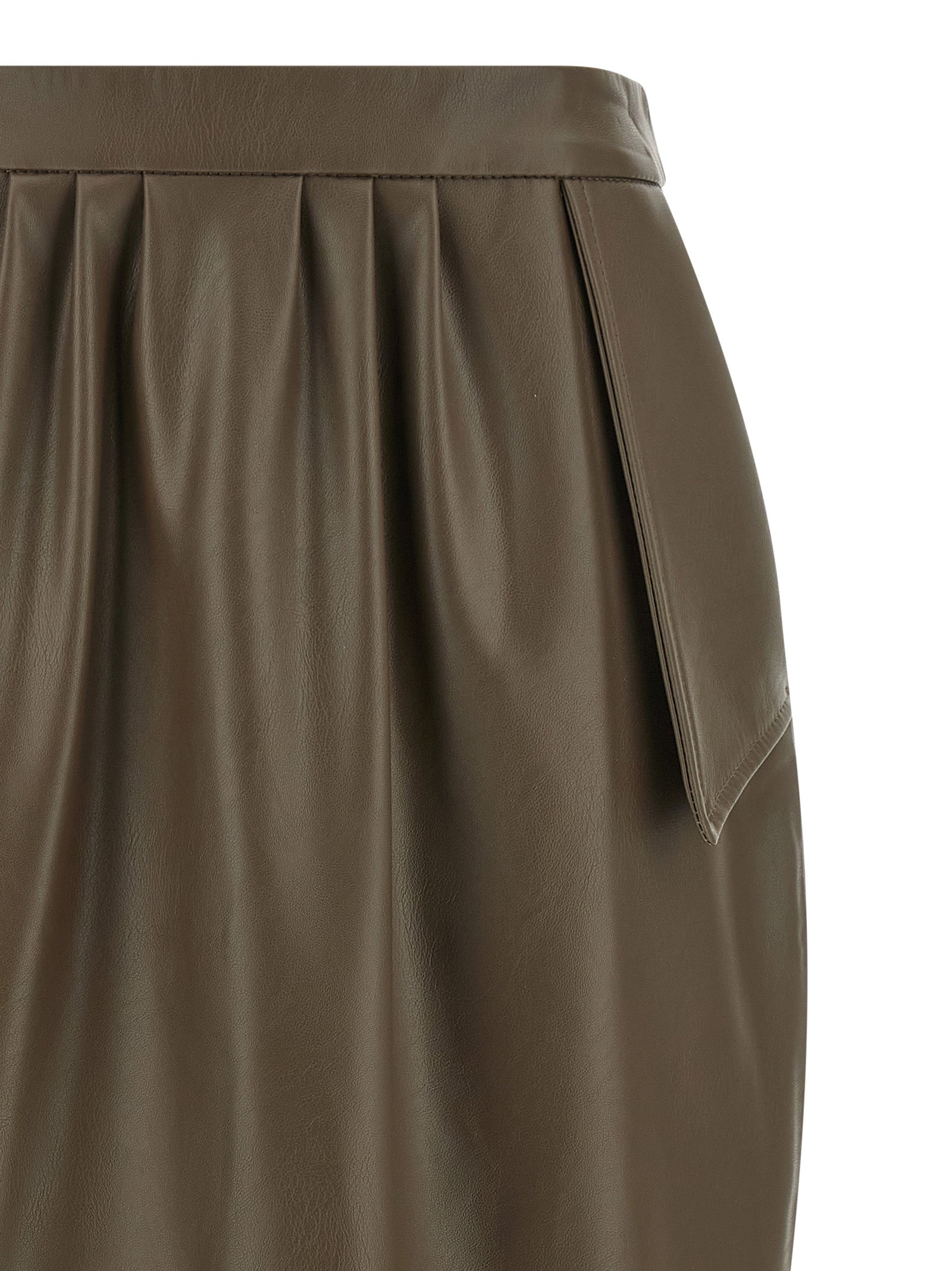 Stella McCartney Brauner Midirock aus Polyester