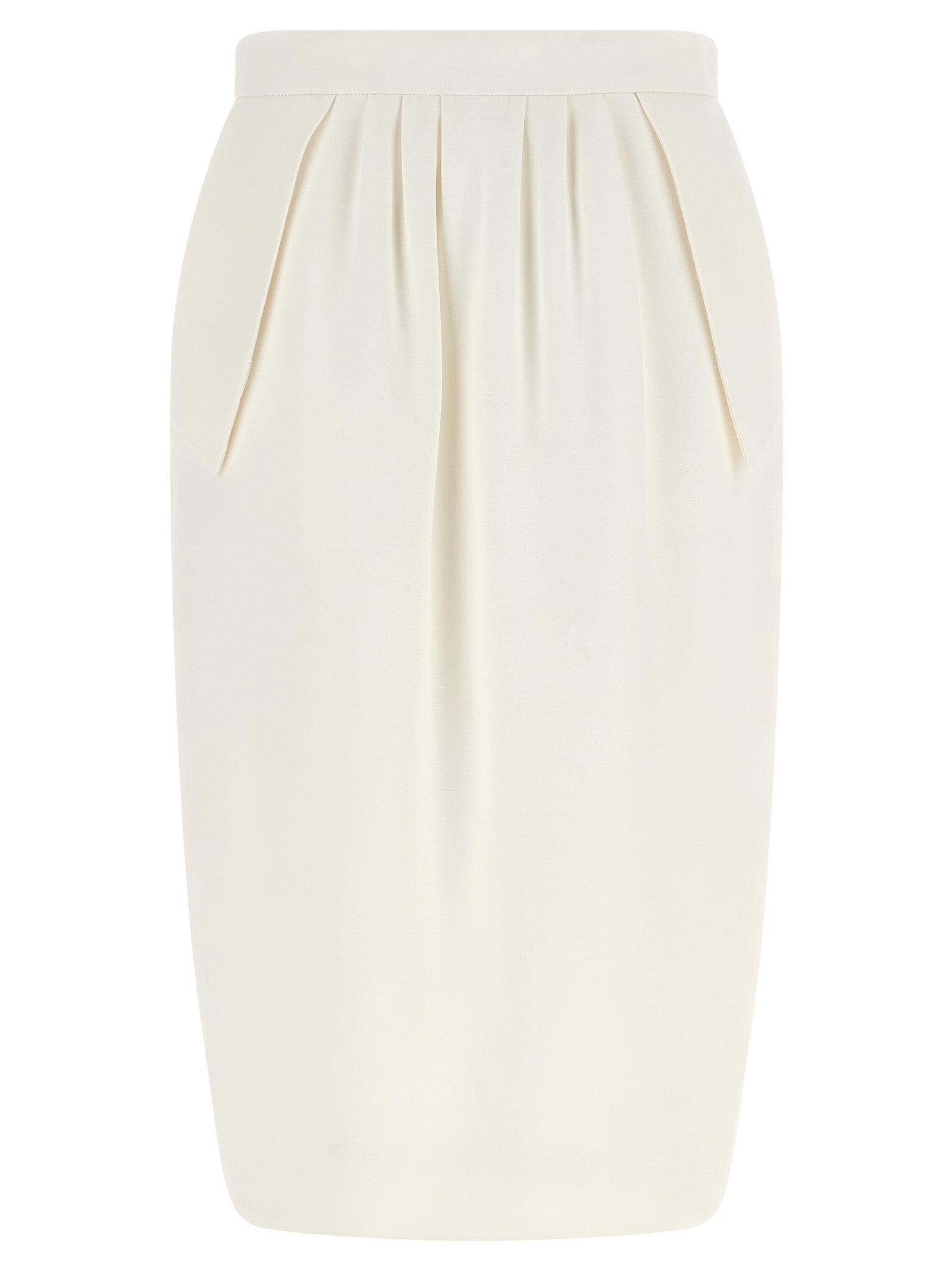 Stella McCartney Weißrock aus Polyester, Midi-Länge