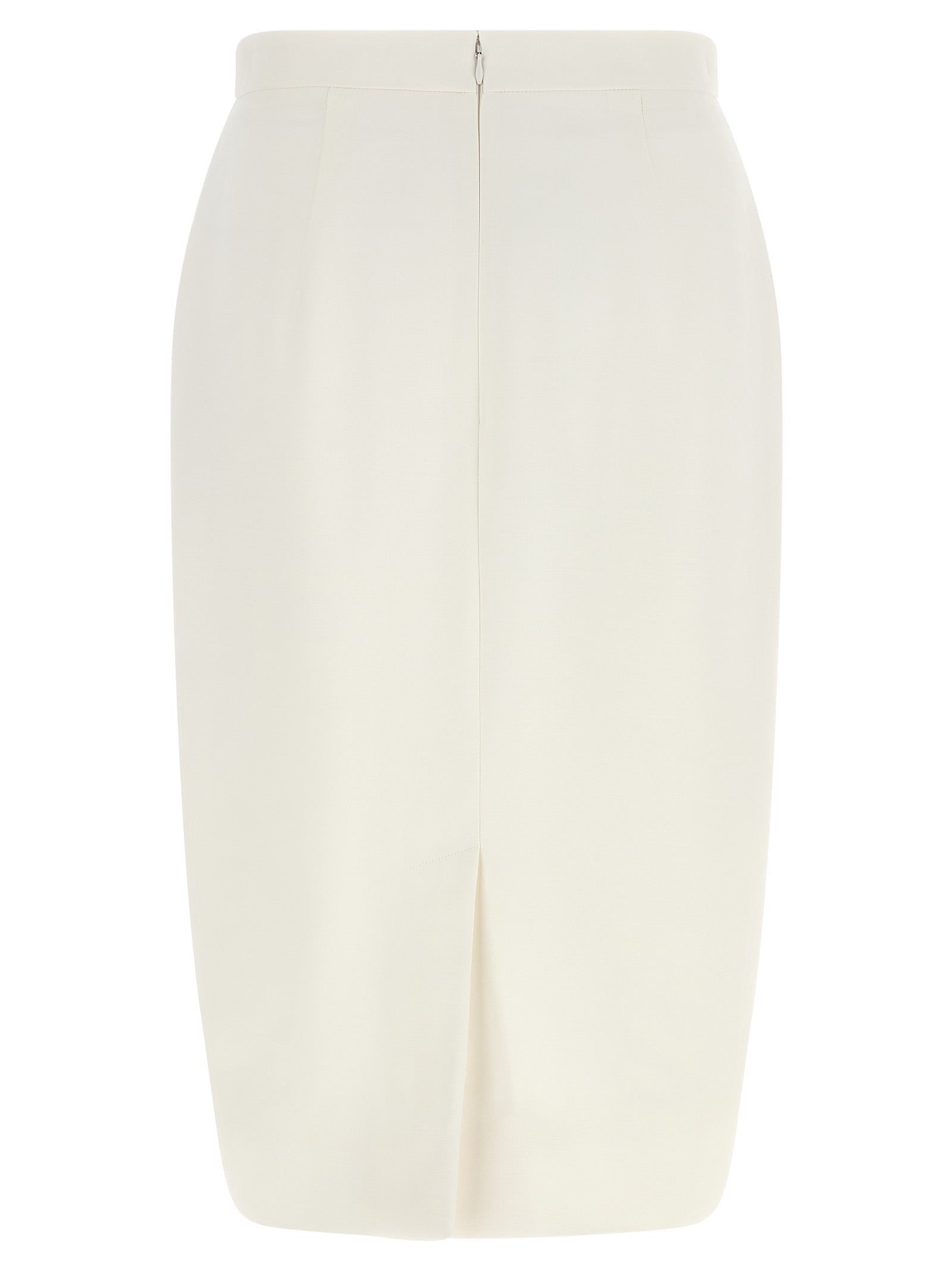Stella McCartney Weißrock aus Polyester, Midi-Länge