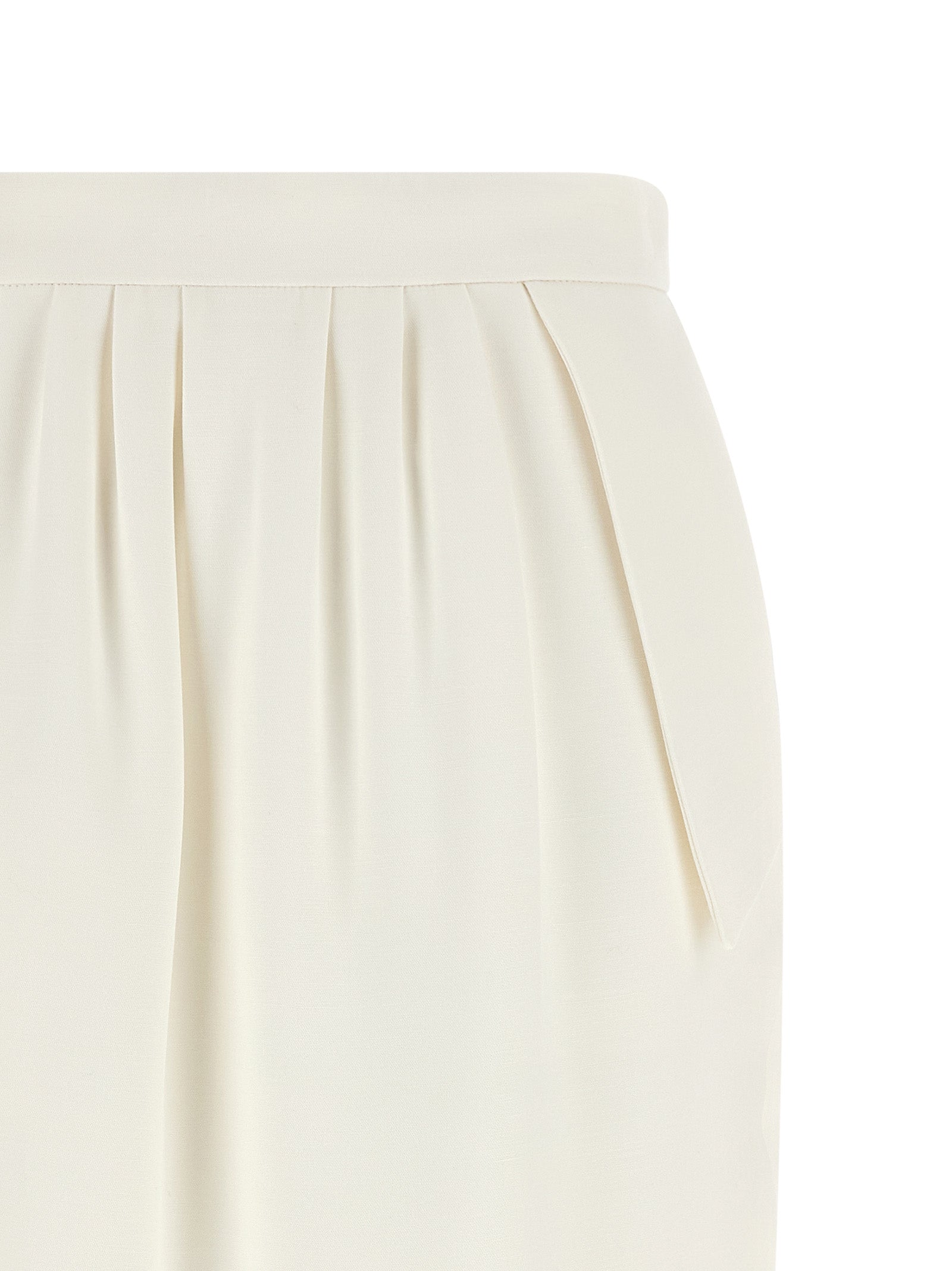 Stella McCartney Weißrock aus Polyester, Midi-Länge