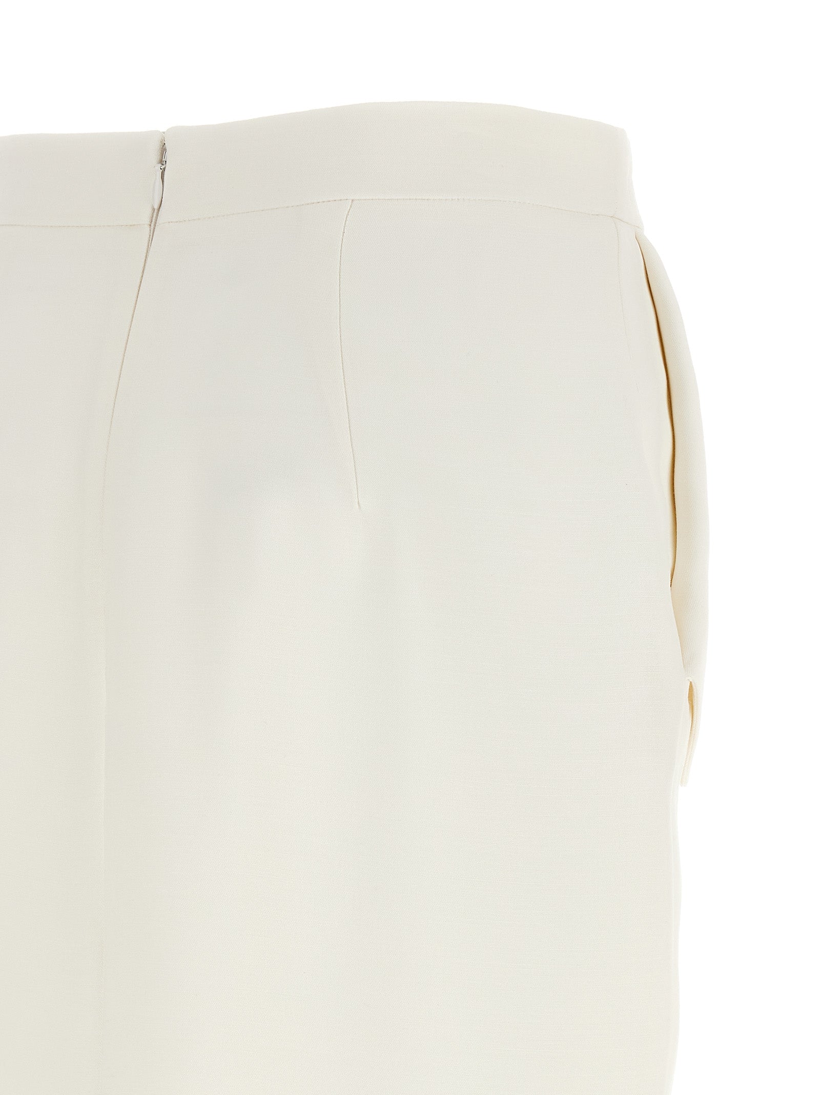Stella McCartney Weißrock aus Polyester, Midi-Länge