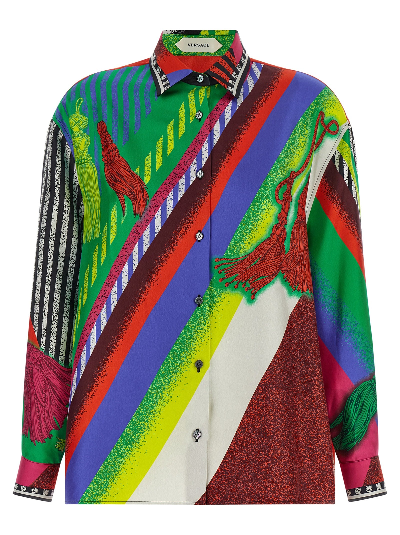 Versace Mehrfarbige Seidenbluse
