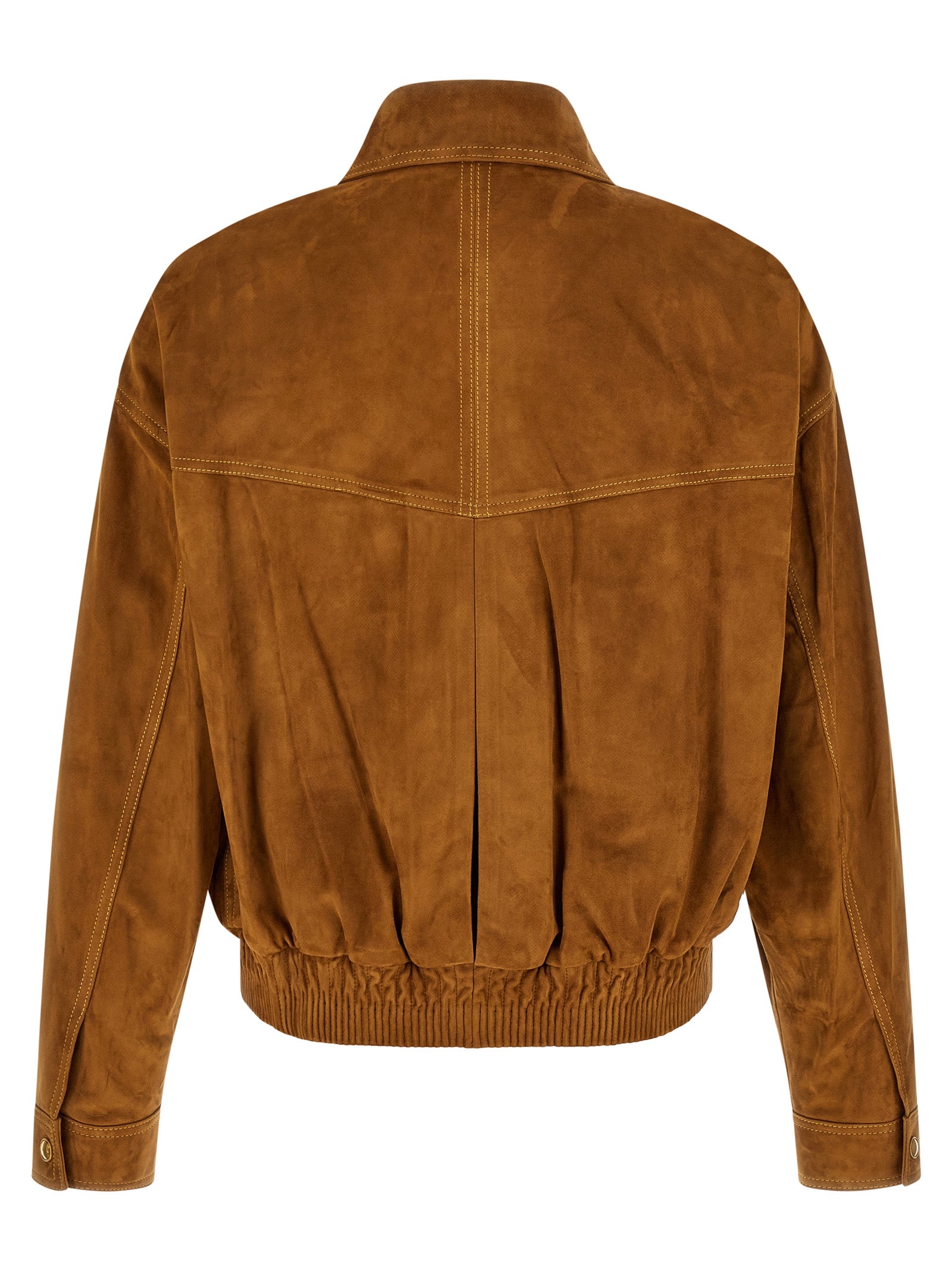 Versace Braune Lammlederjacke