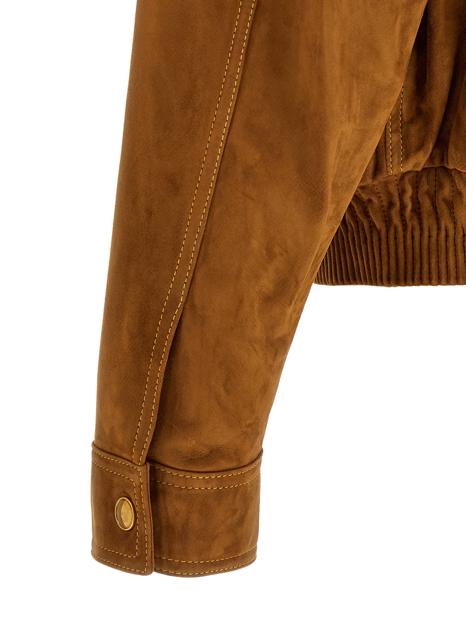 Versace Braune Lammlederjacke
