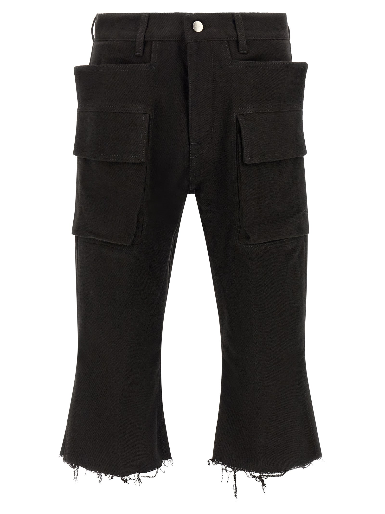 Rick Owens Schwarze Cargo-Hose aus Baumwolle