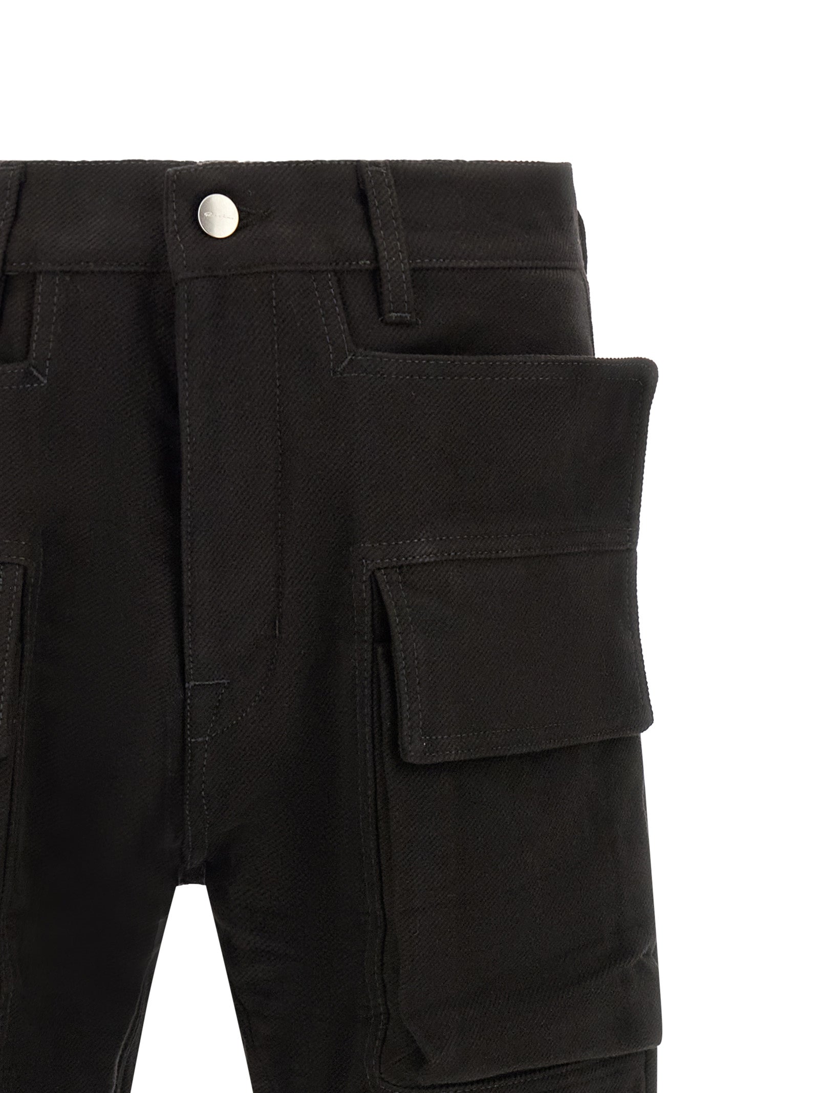 Rick Owens Schwarze Cargo-Hose aus Baumwolle