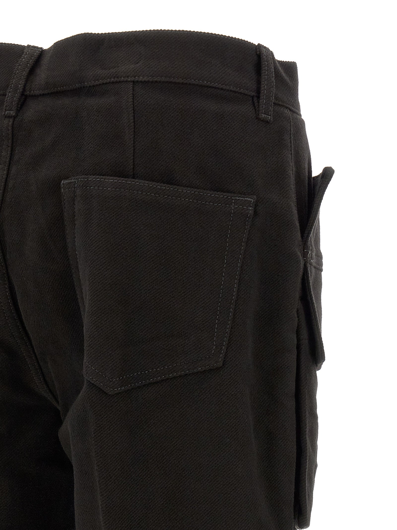 Rick Owens Schwarze Cargo-Hose aus Baumwolle