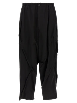 Yohji Yamamoto Schwarze Woll-Freizeithose