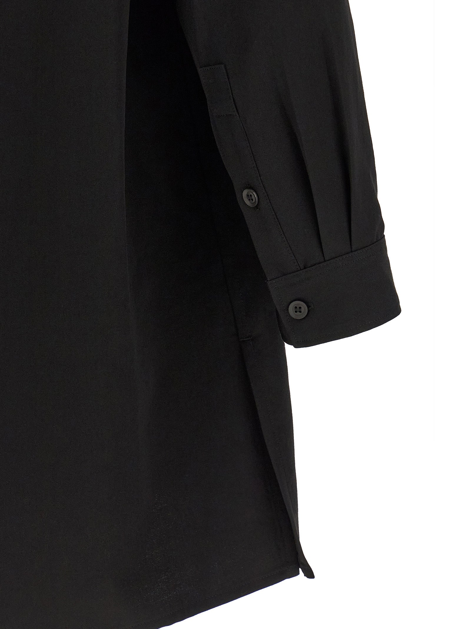 Yohji Yamamoto Schwarze Wollbluse