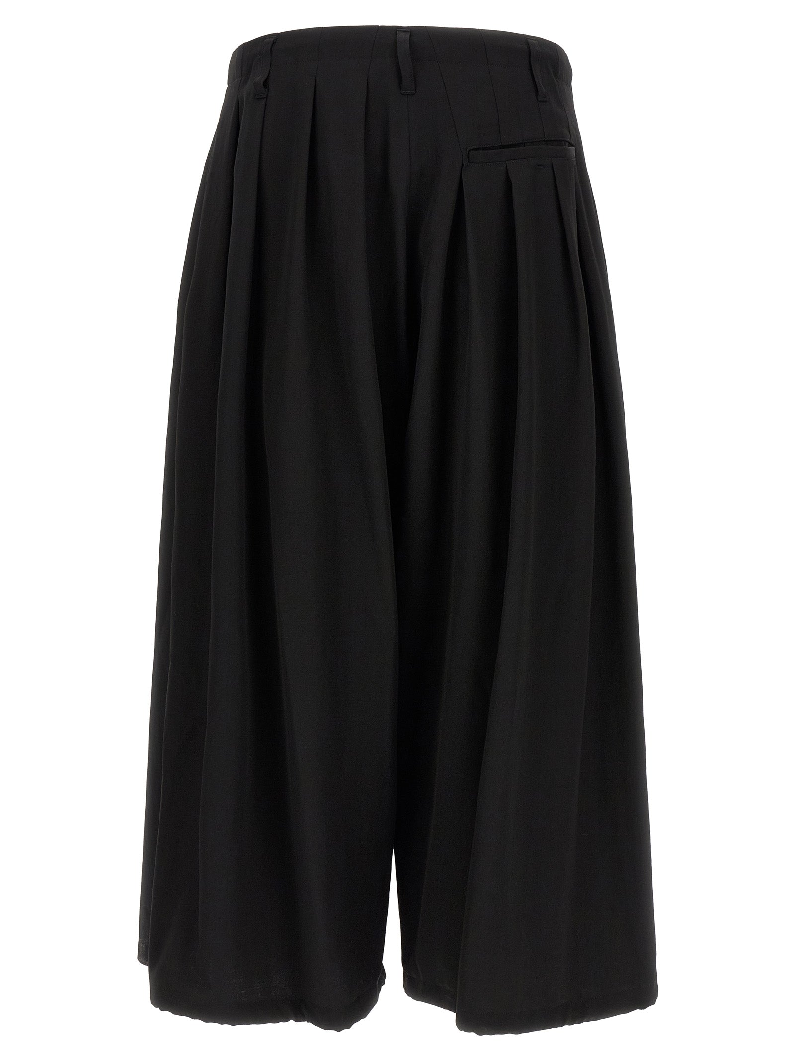 Yohji Yamamoto Schwarze Woll-Freizeithose