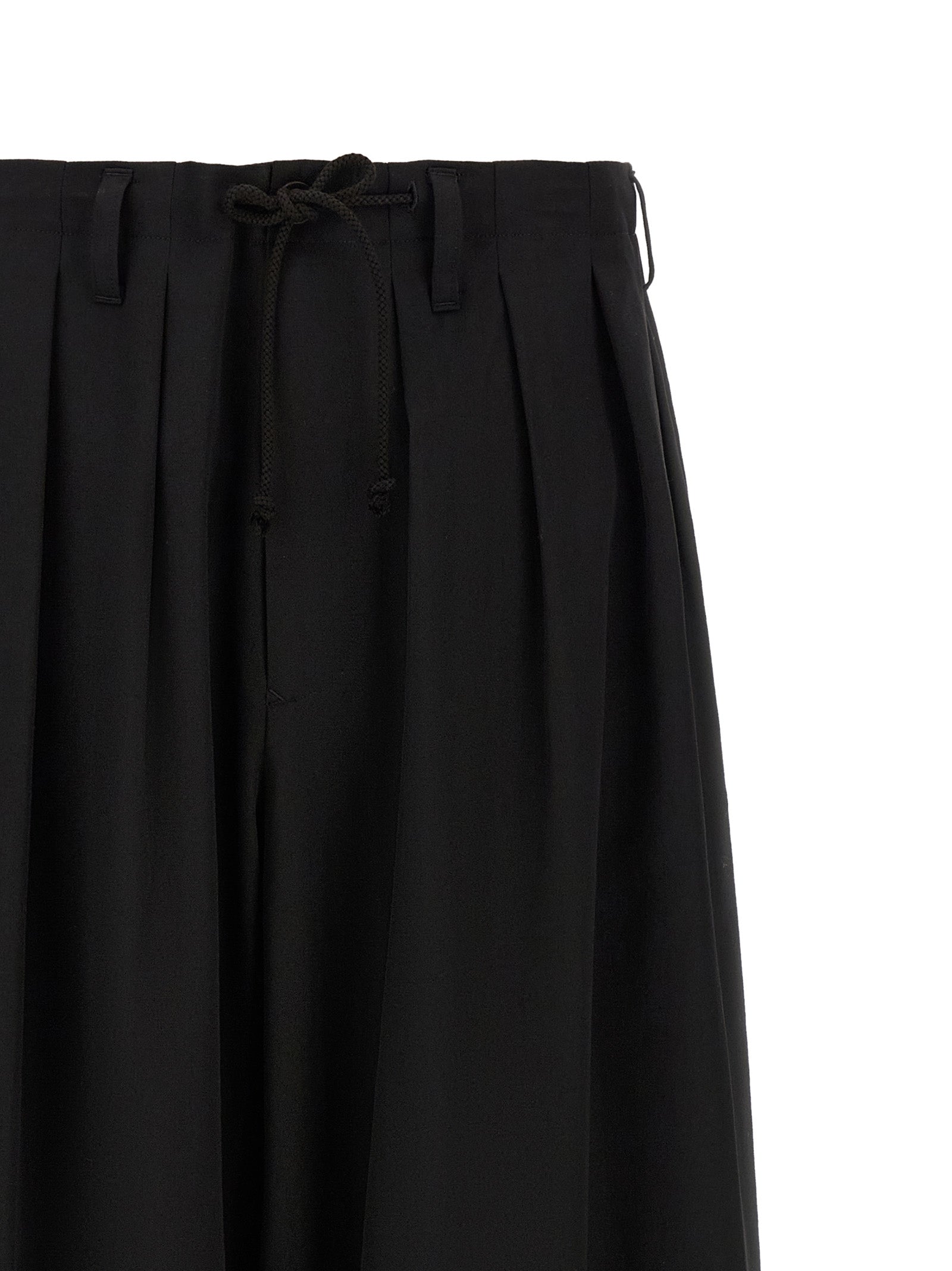 Yohji Yamamoto Schwarze Woll-Freizeithose