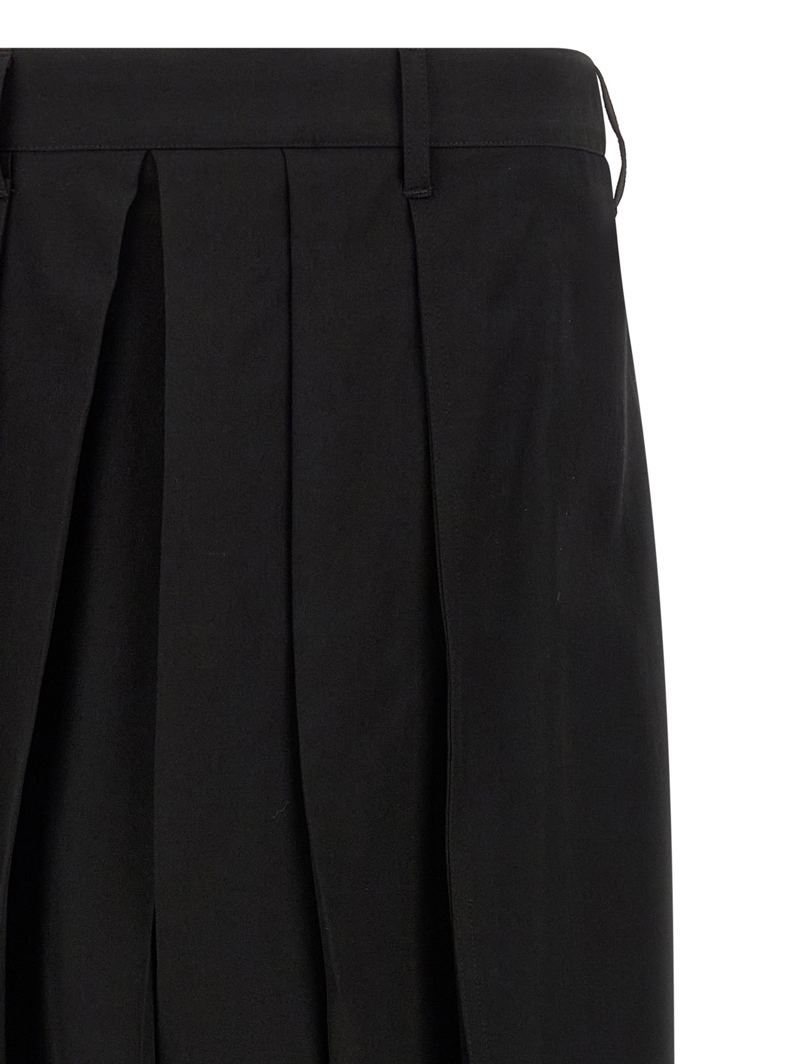 Yohji Yamamoto Schwarze Woll-Freizeithose