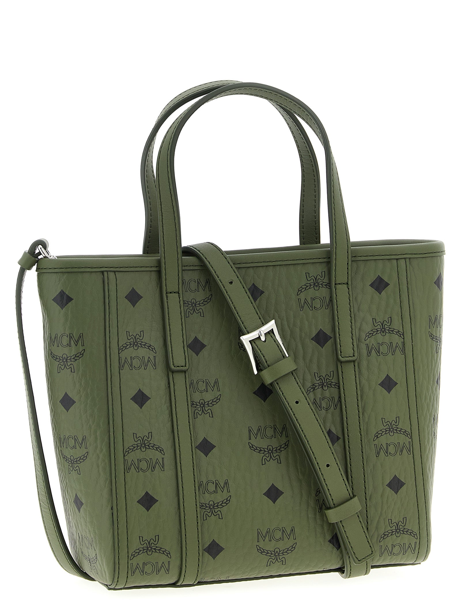 MCM Zweifarbige Shopper-Tasche aus Polyethylen