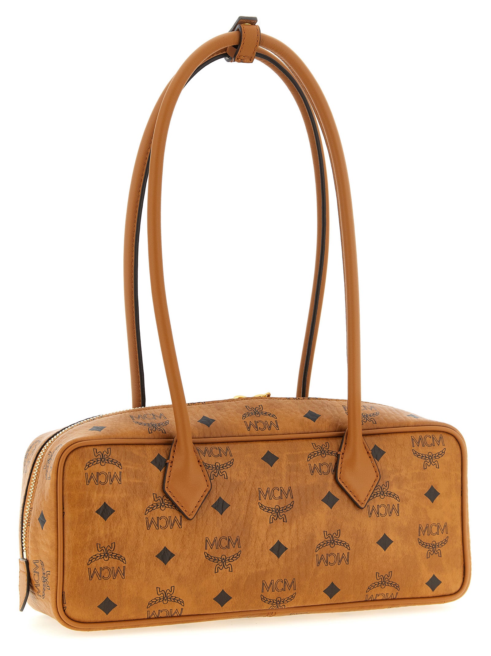 MCM Schultertasche aus braunem Polyethylen