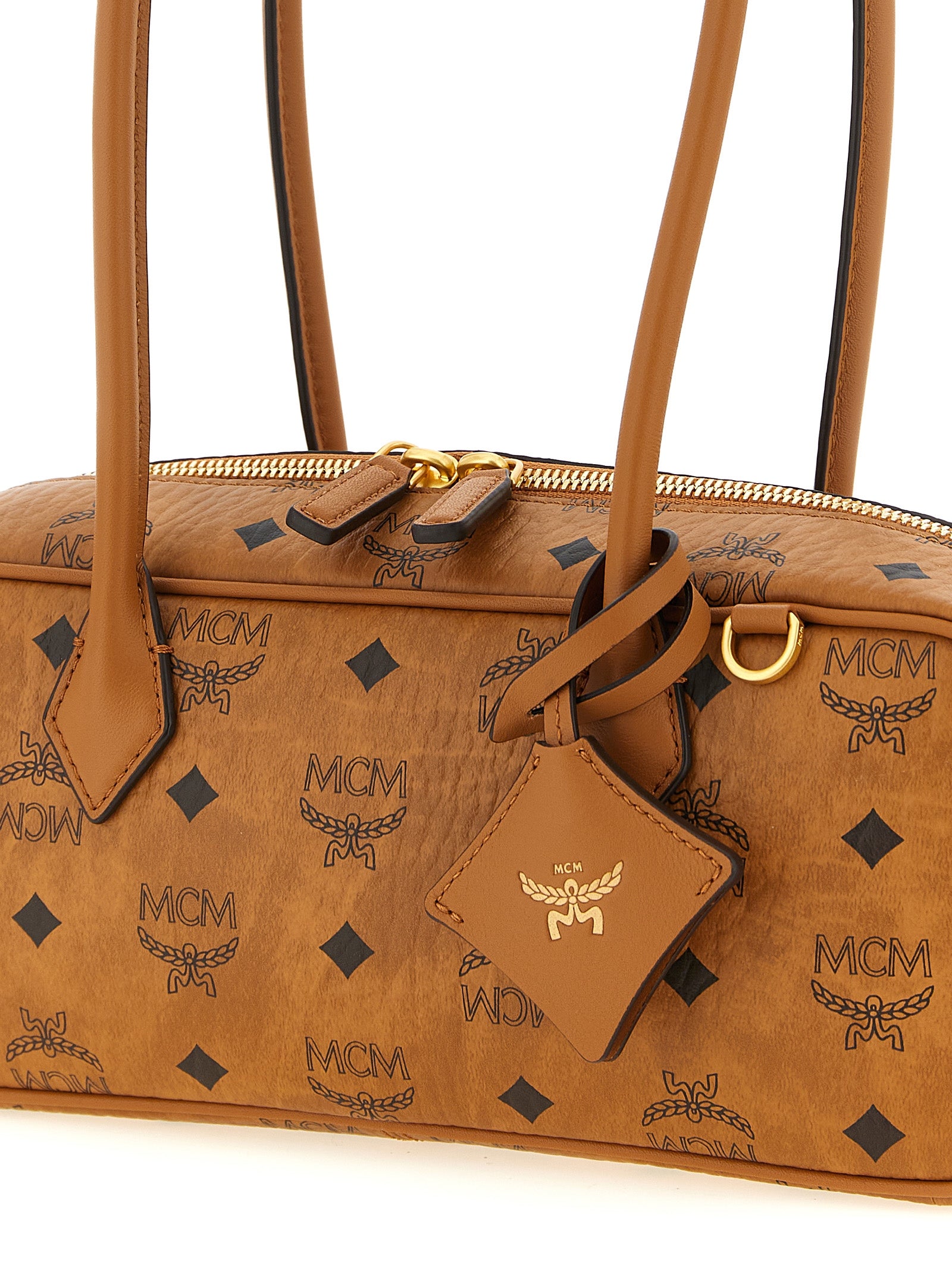 MCM Schultertasche aus braunem Polyethylen