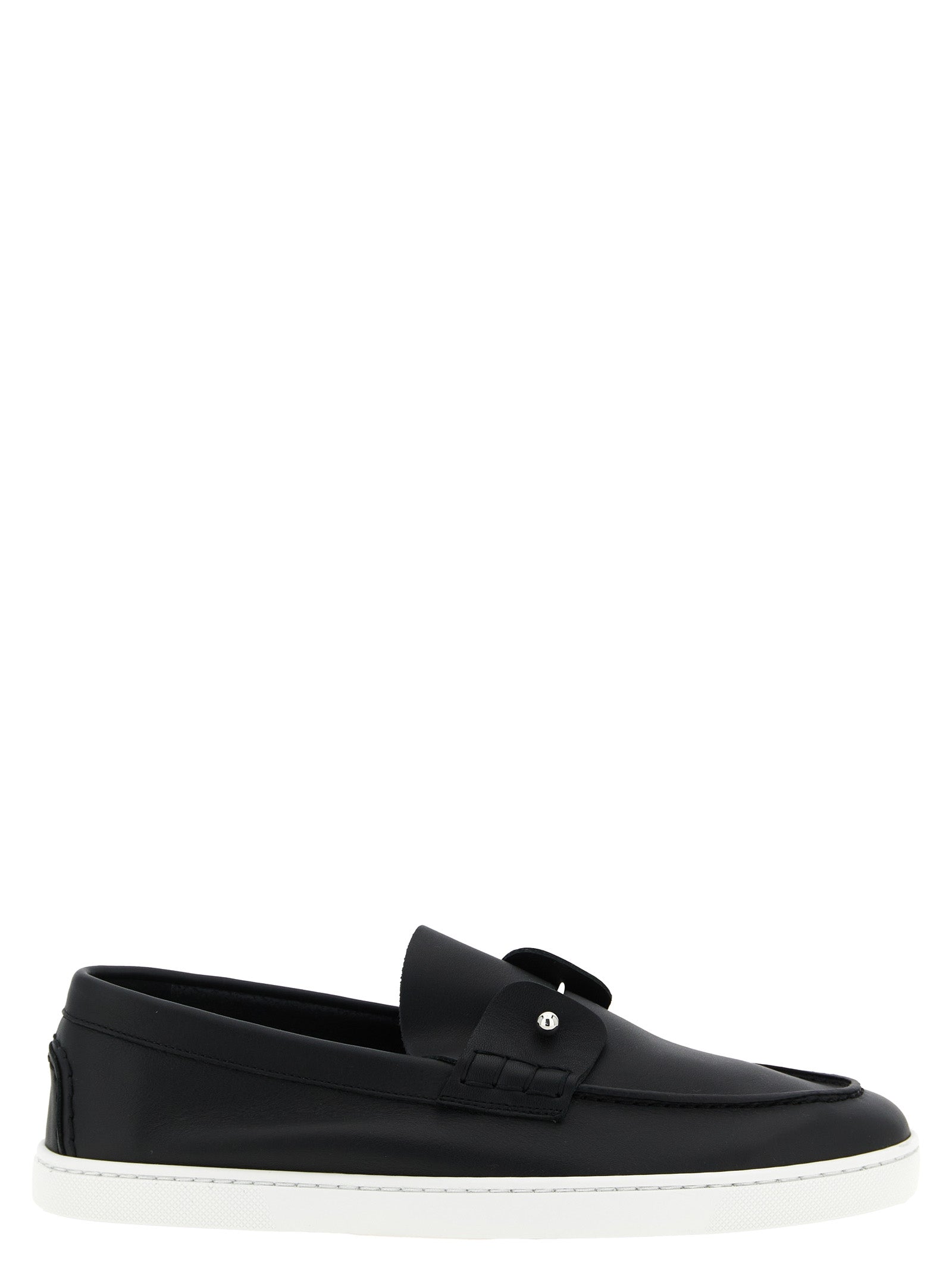 Christian Louboutin Schwarze Loafer aus Kalbsleder zum Hineinschlüpfen