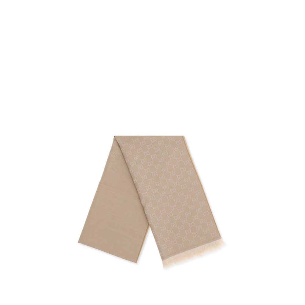 Gucci Beige Wollschal Aries Foulard