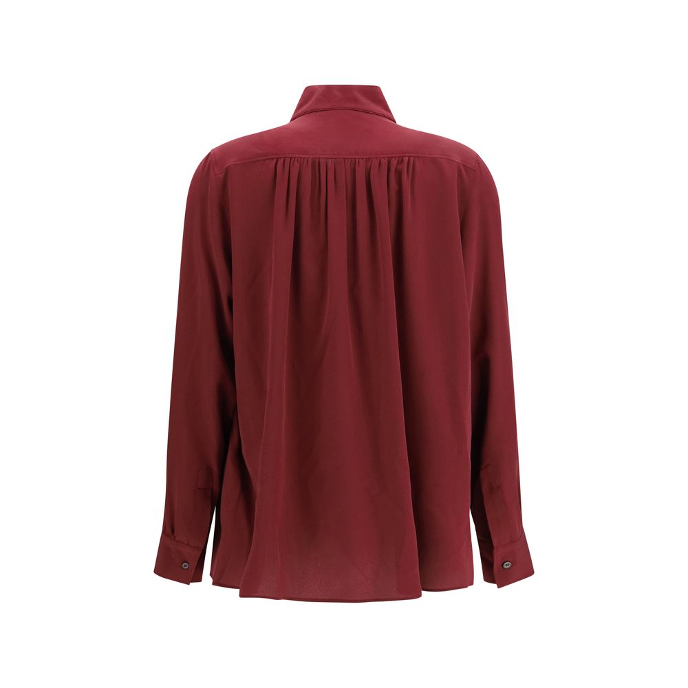 Jacob Cohen Seidenbluse in Bordeaux