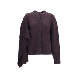 The Attico Brauner Woll Cardigan Oves Aries