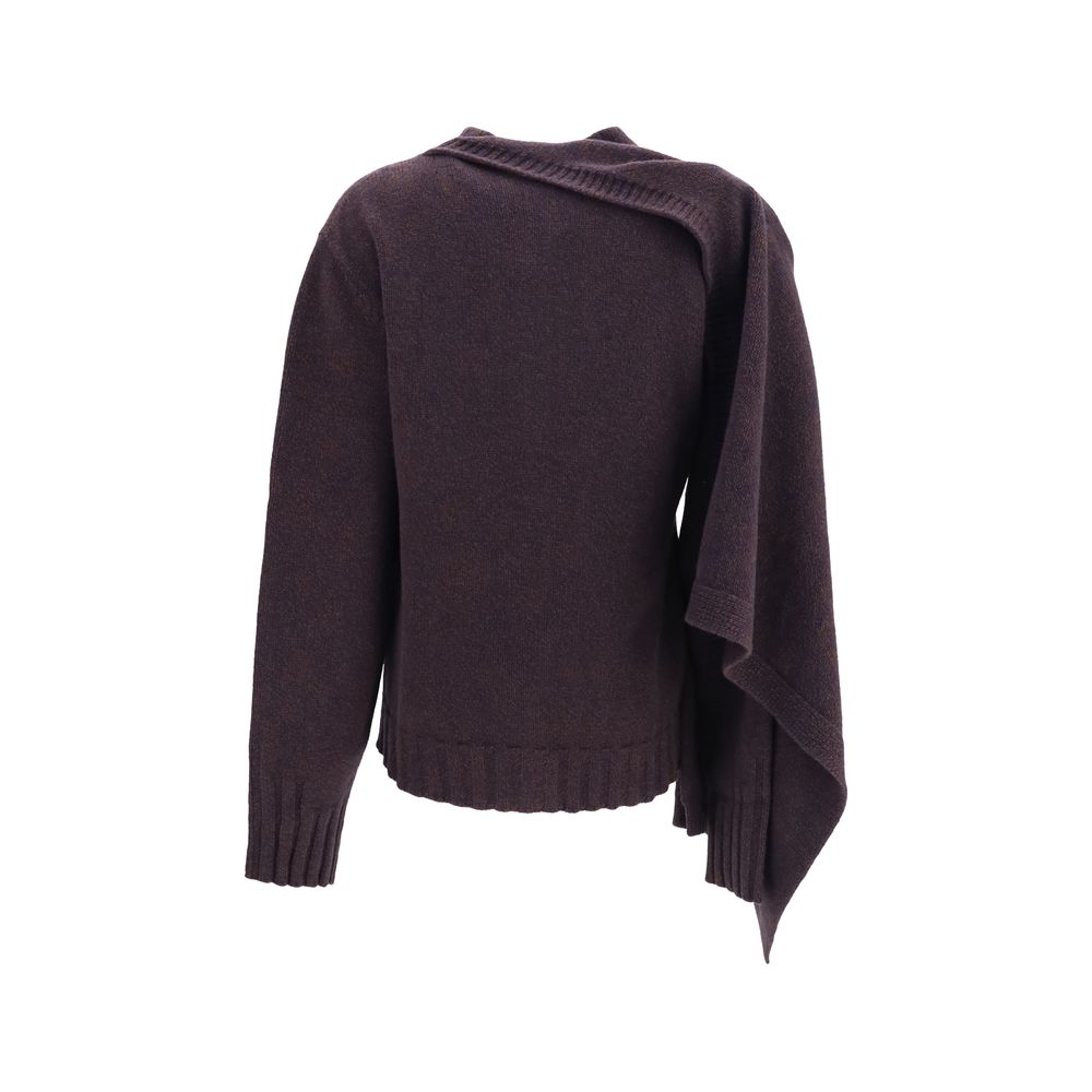 The Attico Brauner Woll Cardigan Oves Aries