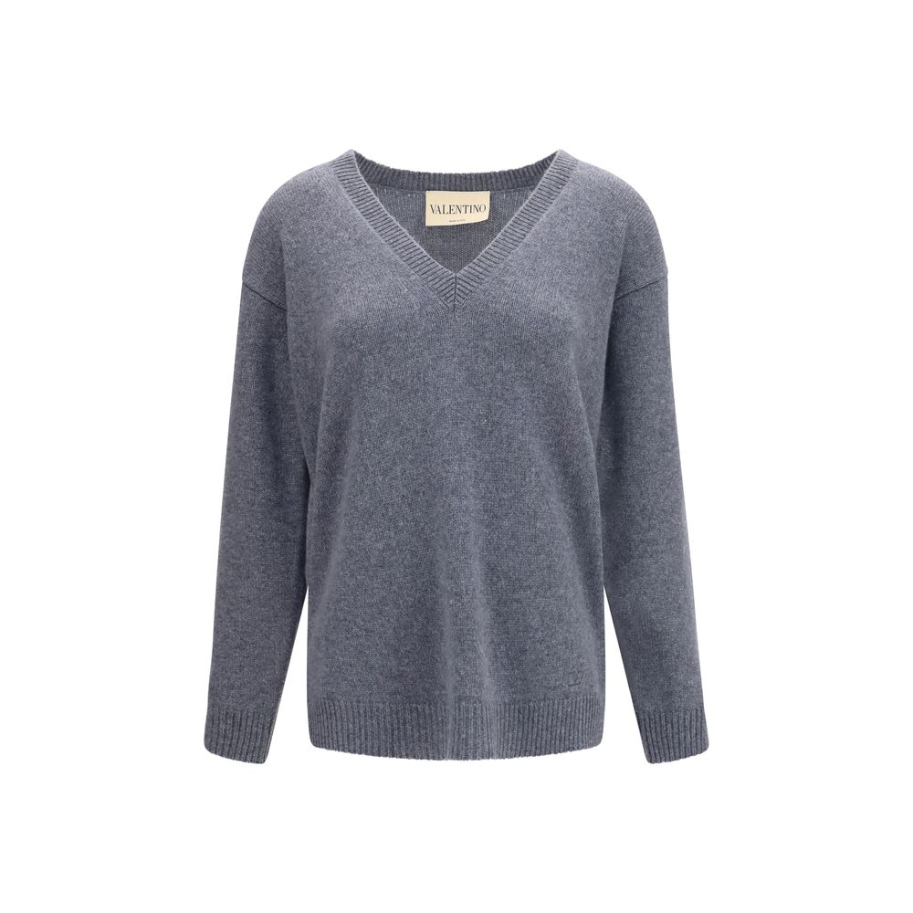 Valentino Garavani Grauer Kaschmirpullover